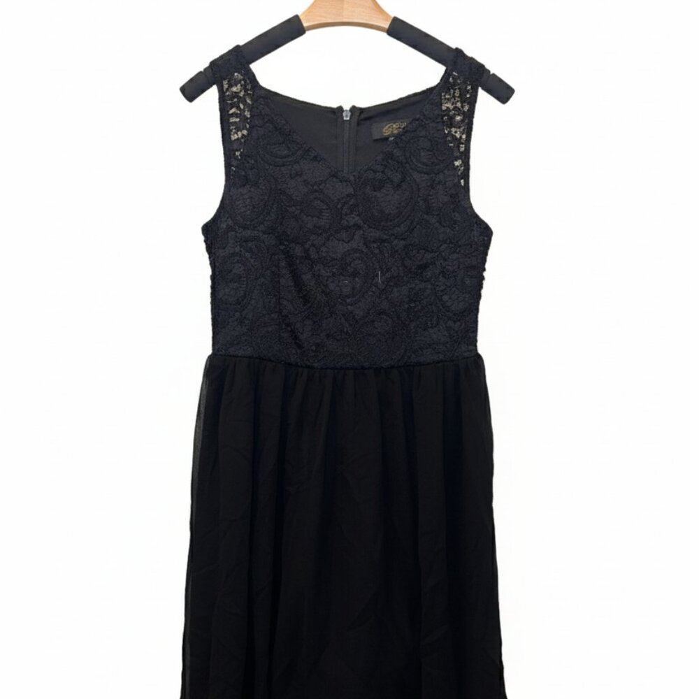 Dressystar Black Lace Overlay Whimseygoth Cocktail Dress
